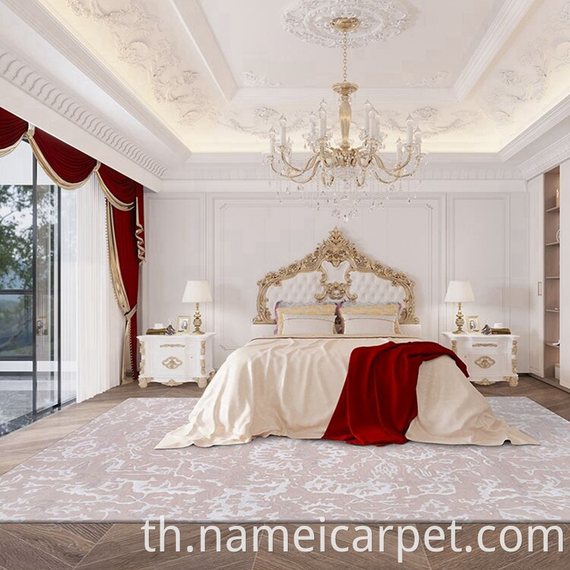 Luxury Hand Tufted Handmade Hotel Wool Silk Viscose Carpet Rug 128